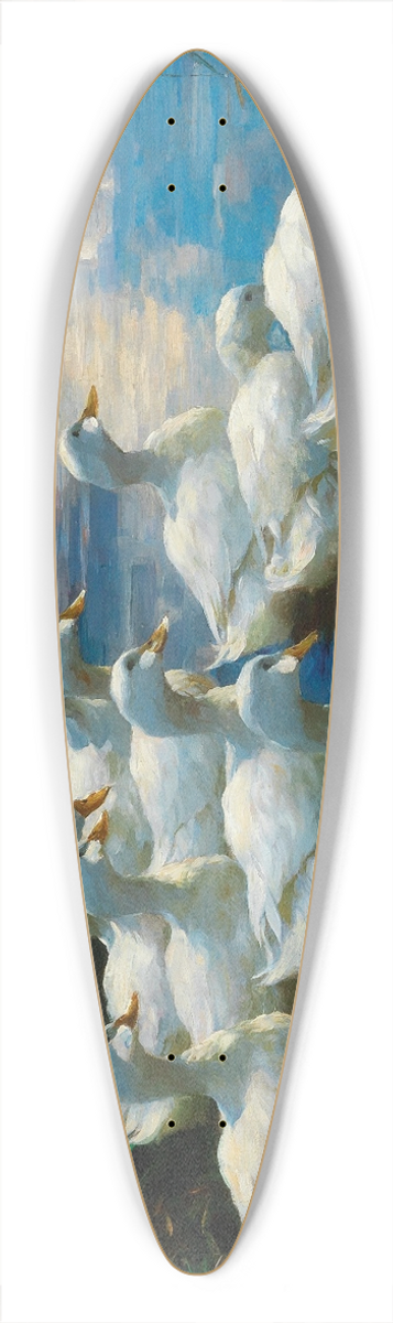 Alexander Koester - Ducks by a lake 39.3 inch art pintail longboard deck