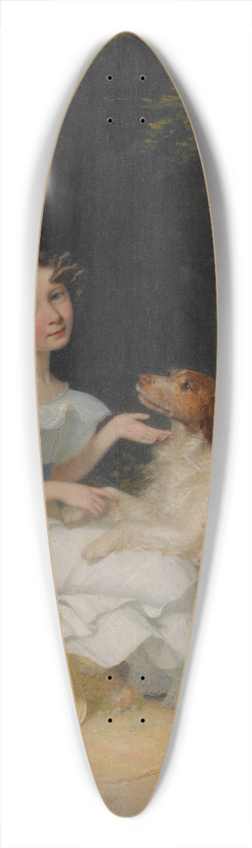 Alexander Mosses - A Girl With Her Spaniel 39.3 inch art pintail longboard deck