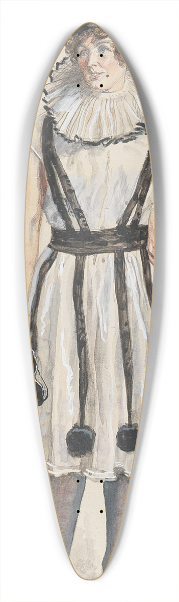 Alexander Pock - Dame in Kostm der Columbine 39.3 inch art pintail longboard deck