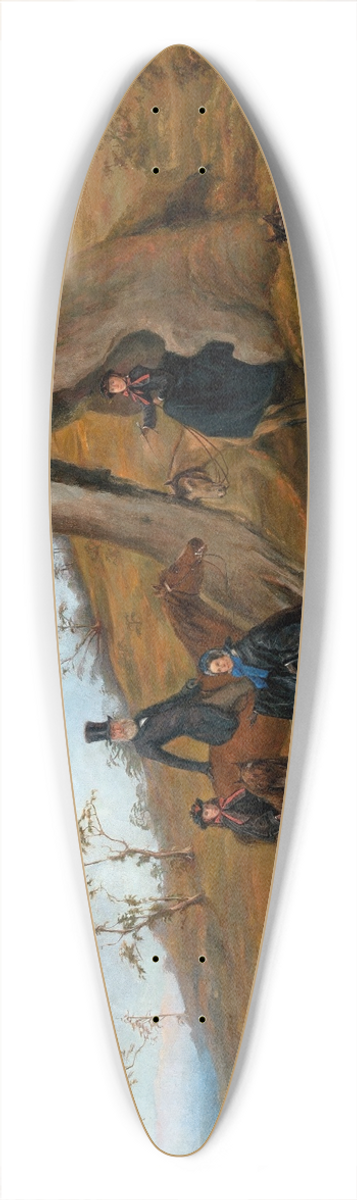 Alexander Schramm - The Gilbert family 39.3 inch art pintail longboard deck