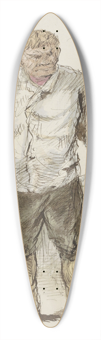 Alexander Ver Huell - Bedelaar 39.3 inch art pintail longboard deck
