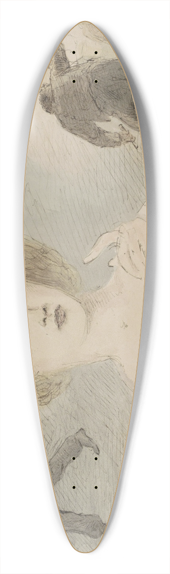 Alexander Ver Huell - Figuurstudies 39.3 inch art pintail longboard deck