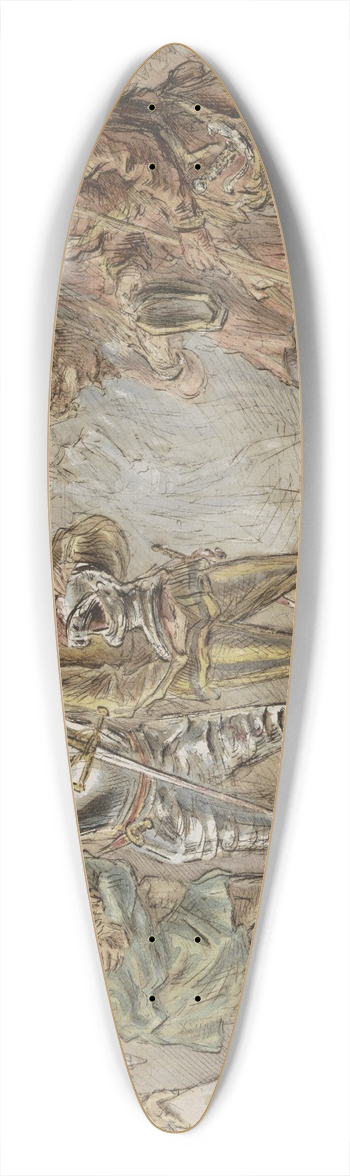 Alexander Ver Huell - Terugkeer van een gewonde soldaat 39.3 inch art pintail longboard deck