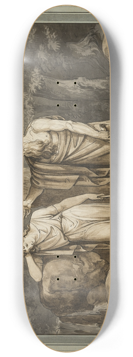 Bartolomeo Pinelli - Telemachus is Consoled by Termosiris, Priest of Apollo, from The Adventures of Telemachus, Book 2 8.25 inch art skate deck