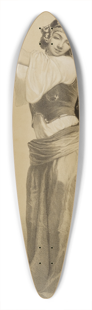 Alexandre Bida - A Dancing Girl (Almeh) 39.3 inch art pintail longboard deck