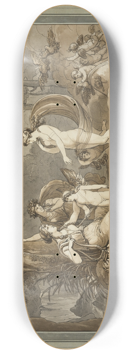 Bartolomeo Pinelli - Venus Presents Cupid to Calypso, from The Adventures of Telemachus, Book 7 8.25 inch art skate deck
