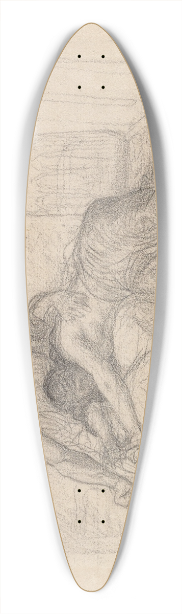 Alexandre Cabanel - Study for Tamar and Absalom 39.3 inch art pintail longboard deck