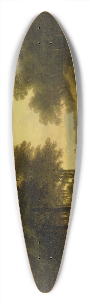 Alexandre Calame - Landscape 39.3 inch art pintail longboard deck