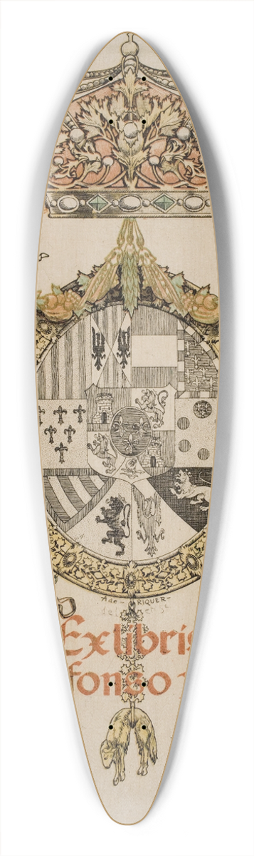 Alexandre de Riquer - Alfons XIII 39.3 inch art pintail longboard deck