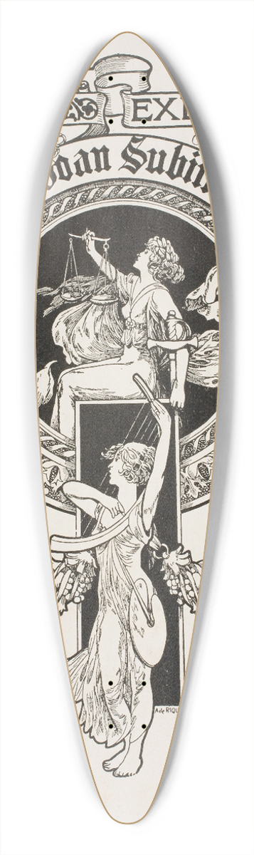 Alexandre de Riquer - Joan Subirachs 39.3 inch art pintail longboard deck