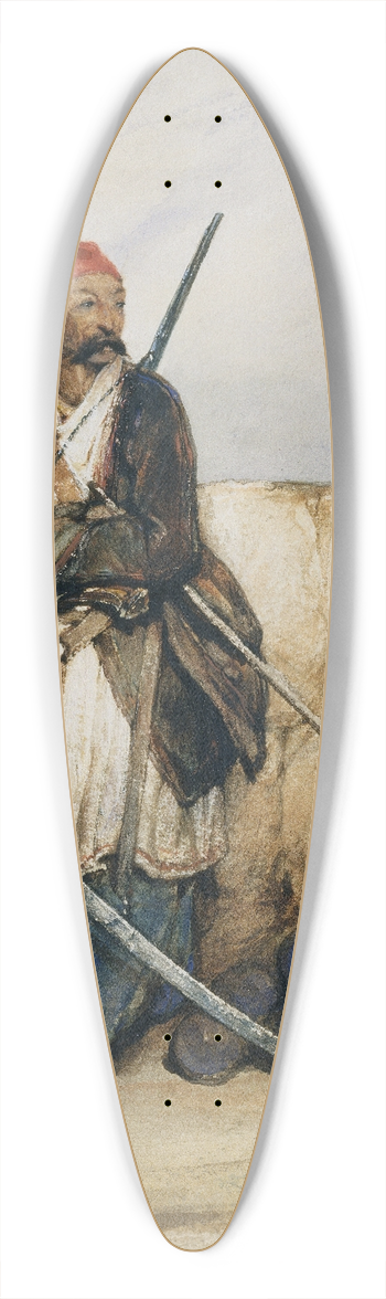 Alexandre-Gabriel Decamps - A Turkish Gunner 39.3 inch art pintail longboard deck
