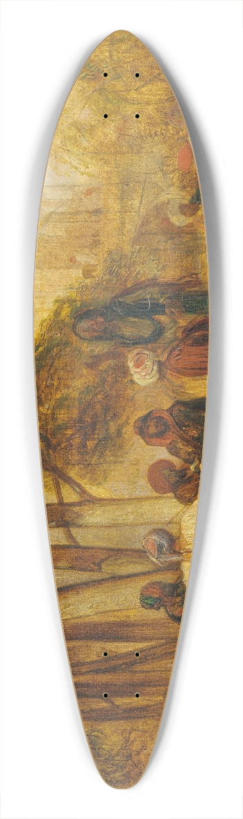 Alexandre-Gabriel Decamps - Eastern Figures Reposing 39.3 inch art pintail longboard deck