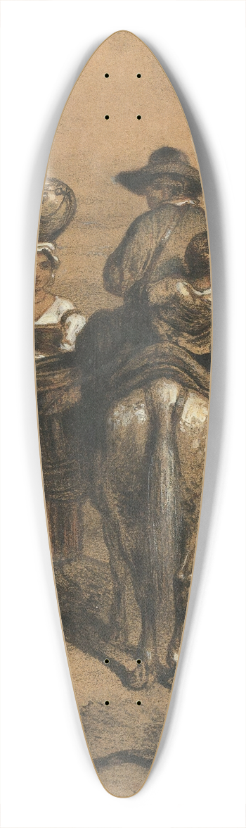Alexandre-Gabriel Decamps - The Encounter 39.3 inch art pintail longboard deck