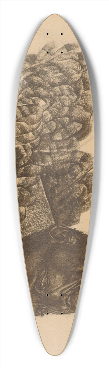 Alexandre Jacovleff - Aboura 39.3 inch art pintail longboard deck