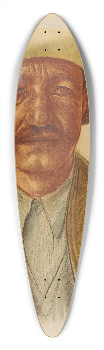 Alexandre Jacovleff - LAmbassadeur du Mir de Hounza, aupres du Gouvernement de Kachgar 39.3 inch art pintail longboard deck