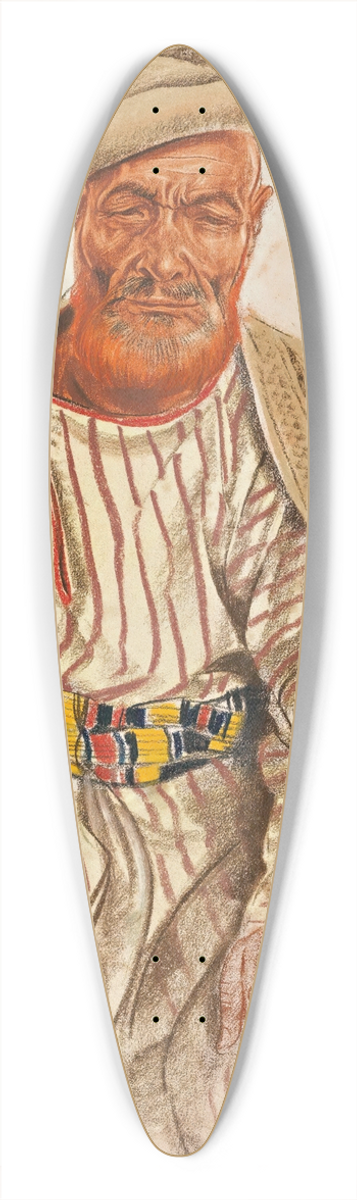 Alexandre Jacovleff - Portrait of A Hunza Tribesman 39.3 inch art pintail longboard deck