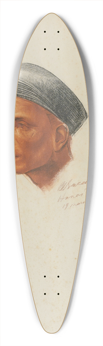 Alexandre Jacovleff - Portrait of A Vietnamese Man 39.3 inch art pintail longboard deck