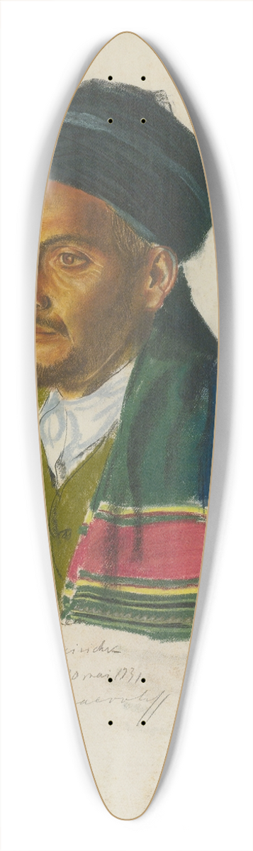 Alexandre Jacovleff - Portrait of Haji Mohamed Hachem 39.3 inch art pintail longboard deck