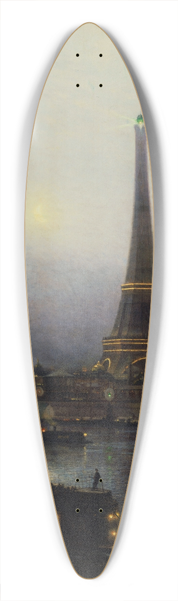 Alexey Petrovich Bogolyubov - La tour Eiffel, la nuit 39.3 inch art pintail longboard deck