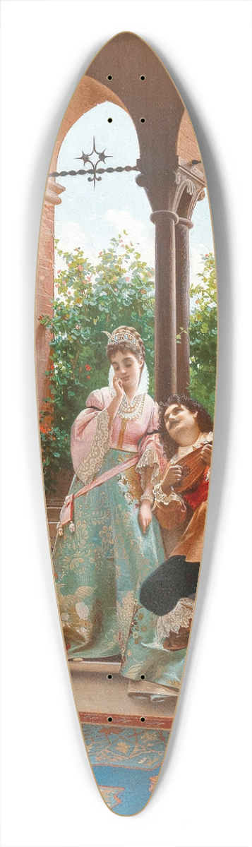Alfonso Savini - A Serenade 39.3 inch art pintail longboard deck