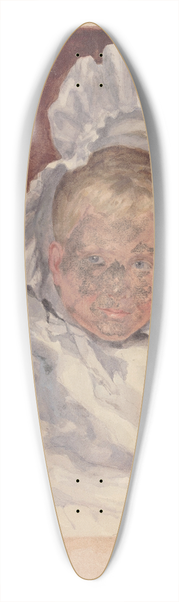 Alfred Cluysenaar - Portrait of a child 39.3 inch art pintail longboard deck