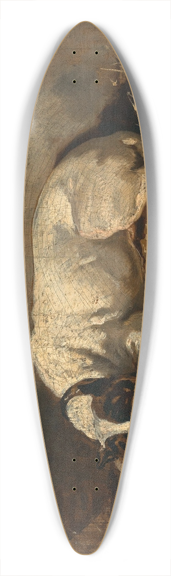 Alfred De Dreux - A Good Friend 39.3 inch art pintail longboard deck