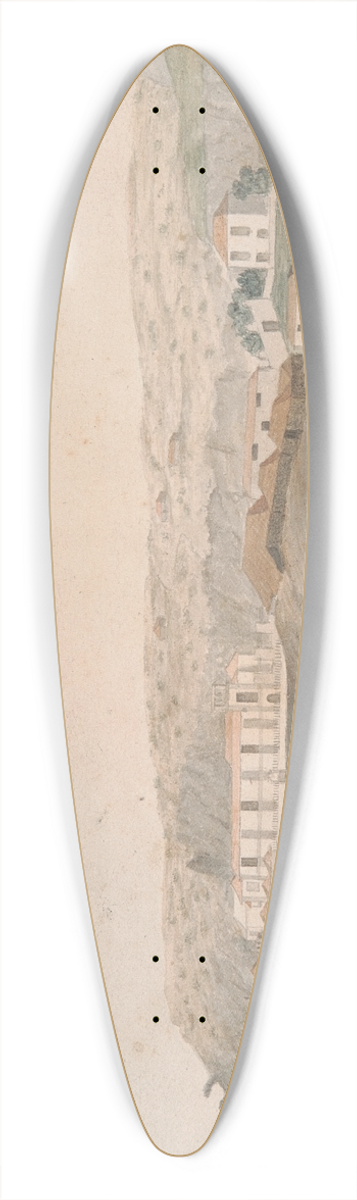 Alfred Diston - The Convent and Part of the Town of Candelaria, on the south side of Tenerife 39.3 inch art pintail longboard deck