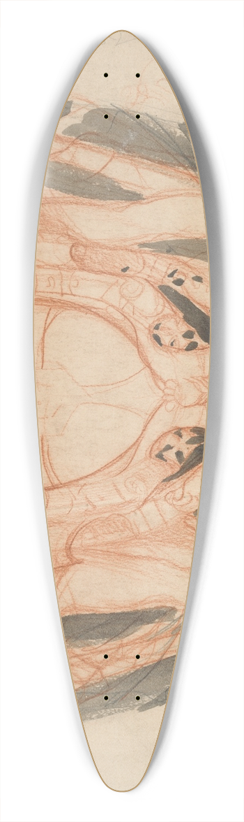 Alfred George Stevens - Design for a Coat of Arms 39.3 inch art pintail longboard deck