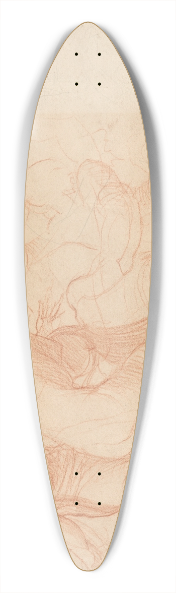 Alfred George Stevens - Study for Massacre of the Innocents 39.3 inch art pintail longboard deck