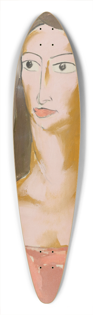 Alfred Henry Maurer - Head of a Girl 39.3 inch art pintail longboard deck