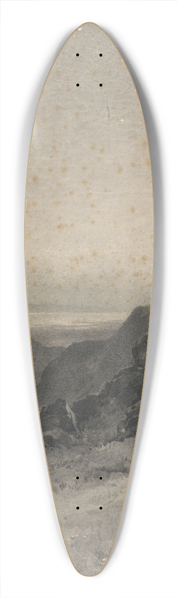 Alfred Parsons - Rocky Landscape 39.3 inch art pintail longboard deck
