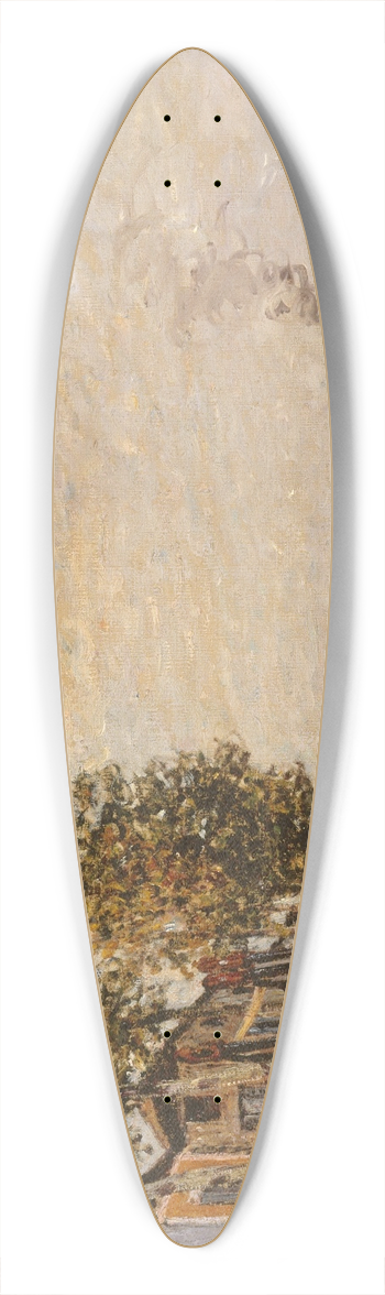 Alfred Sisley - Le remorqueur, le Loing  Saint-Mamms 39.3 inch art pintail longboard deck