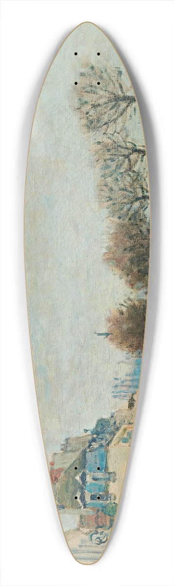 Alfred Sisley - Port-Marly avant linondation 39.3 inch art pintail longboard deck