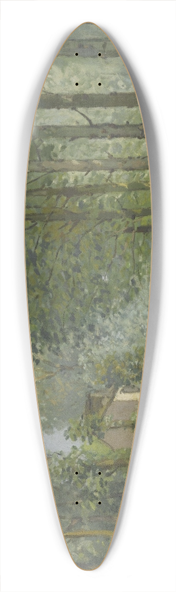 Alfred Sisley - Rest along the Stream. Edge of the Wood 39.3 inch art pintail longboard deck