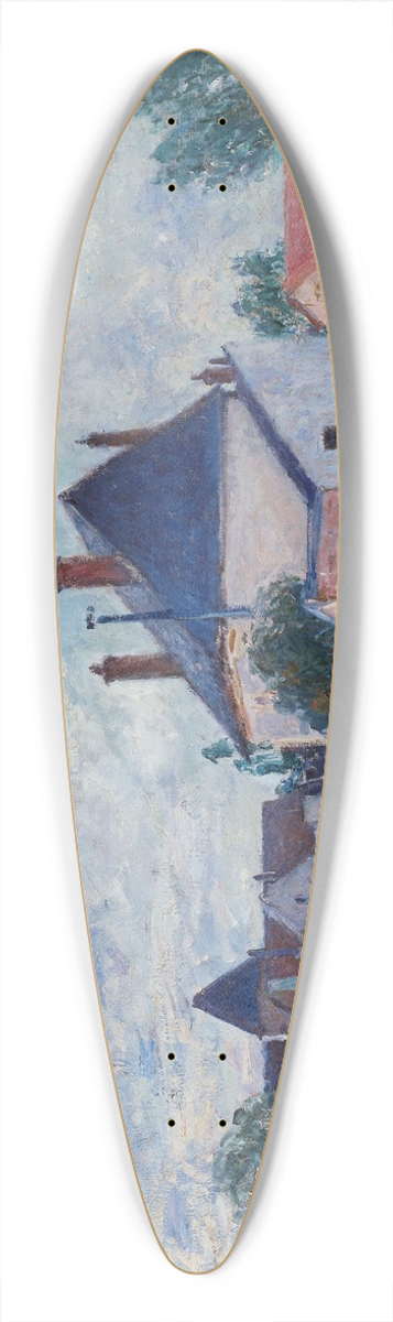 Alfred Sisley - Street in Moret 39.3 inch art pintail longboard deck