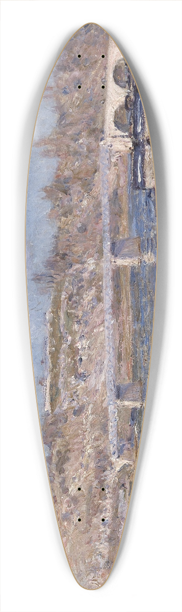 Alfred Sisley - The Beach at Saint-Mamms 39.3 inch art pintail longboard deck