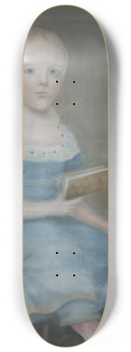 B. Doyle - Portrait Of A Girl With Blue Eyes And Blue Dress 8.25 inch art skate deck