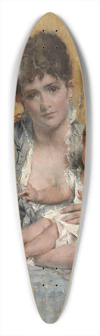 Alfred Stevens - Mother And Child 39.3 inch art pintail longboard deck