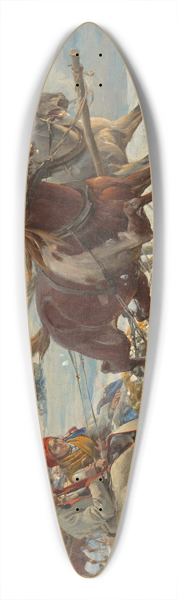 Alfred Von Wierusz-Kowalski - The sleigh ride 39.3 inch art pintail longboard deck