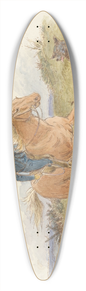 Alfred W. Cooper - The Young Squire 39.3 inch art pintail longboard deck