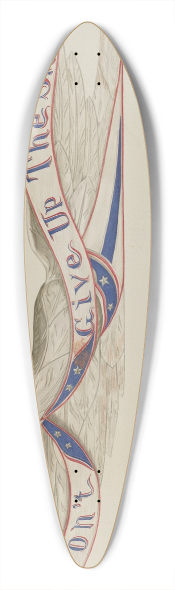 Alice Cosgrove - Carved Eagle 39.3 inch art pintail longboard deck
