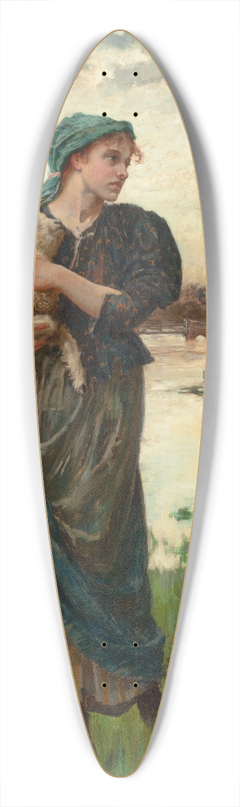 Alice Havers - The Faithful Shepherdess 39.3 inch art pintail longboard deck