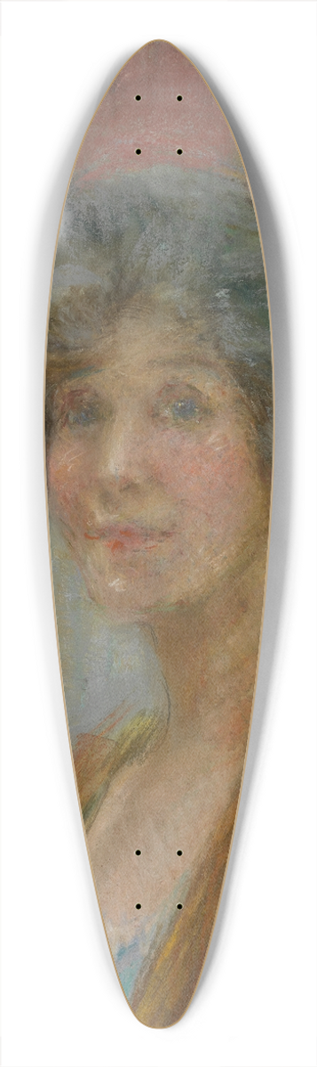 Alice Pike Barney - Self Portrait in 1924 39.3 inch art pintail longboard deck
