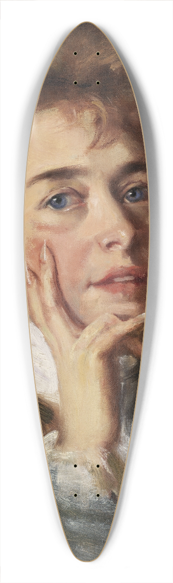 Alice Pike Barney - Self-Portrait withJabot 39.3 inch art pintail longboard deck