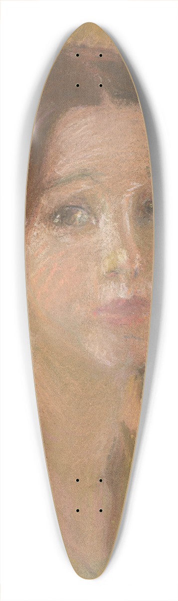 Alice Pike Barney - Study Head of a Woman 39.3 inch art pintail longboard deck