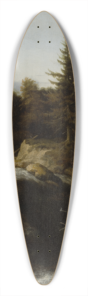 Allaert van Everdingen - Landscape with Waterfall 39.3 inch art pintail longboard deck
