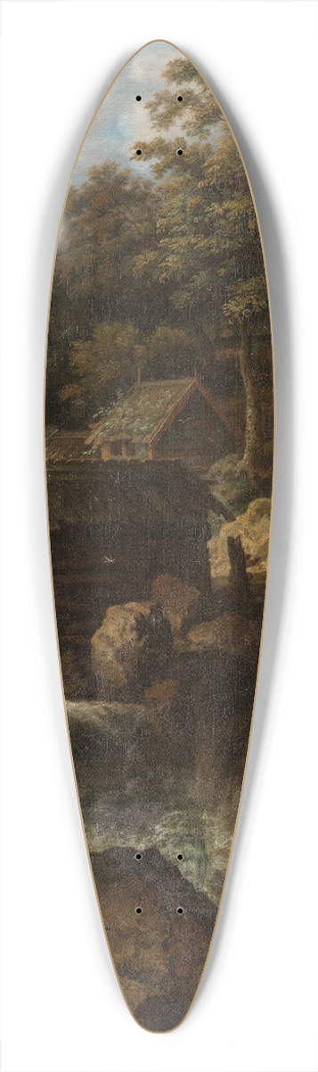 Allaert van Everdingen - Swedish Landscape with a Waterfall 39.3 inch art pintail longboard deck