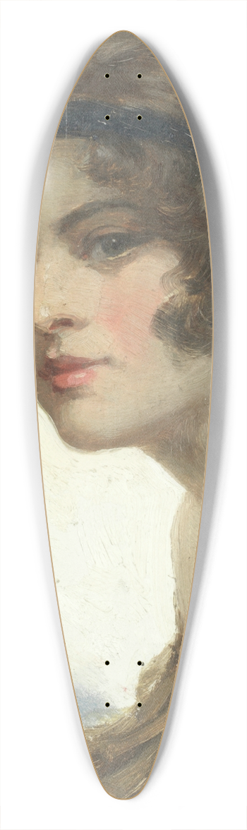 Allan Douglas Davidson - Portrait of a girl 39.3 inch art pintail longboard deck