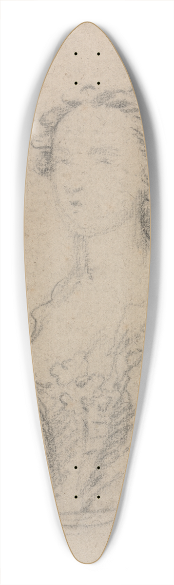 Allan Ramsay - Study for the Portrait of a Woman 39.3 inch art pintail longboard deck