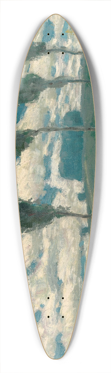 Alois Kalvoda - Spring Landscape With Poplar Trees 39.3 inch art pintail longboard deck